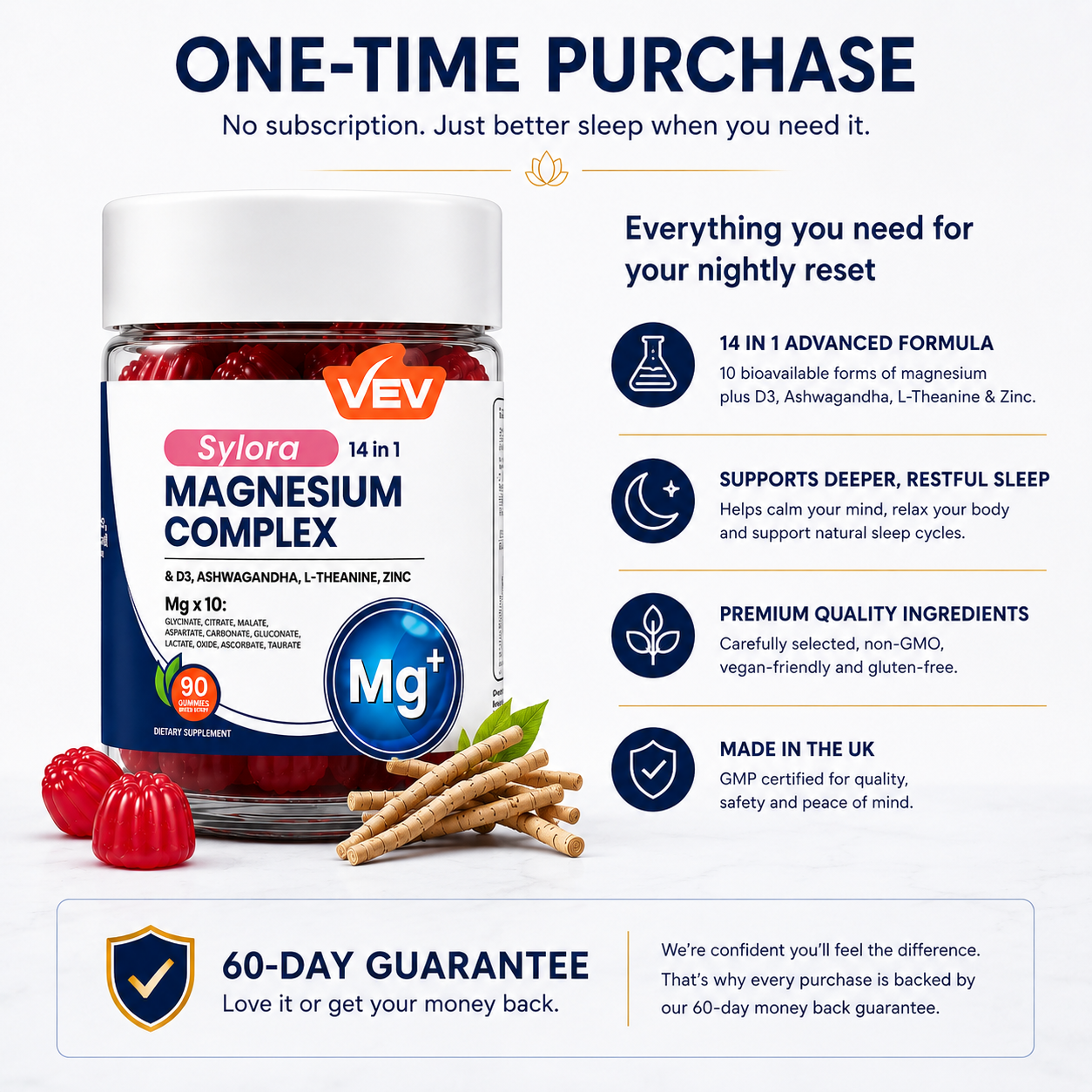 Sylora 14 in 1 Magnesium Gummies